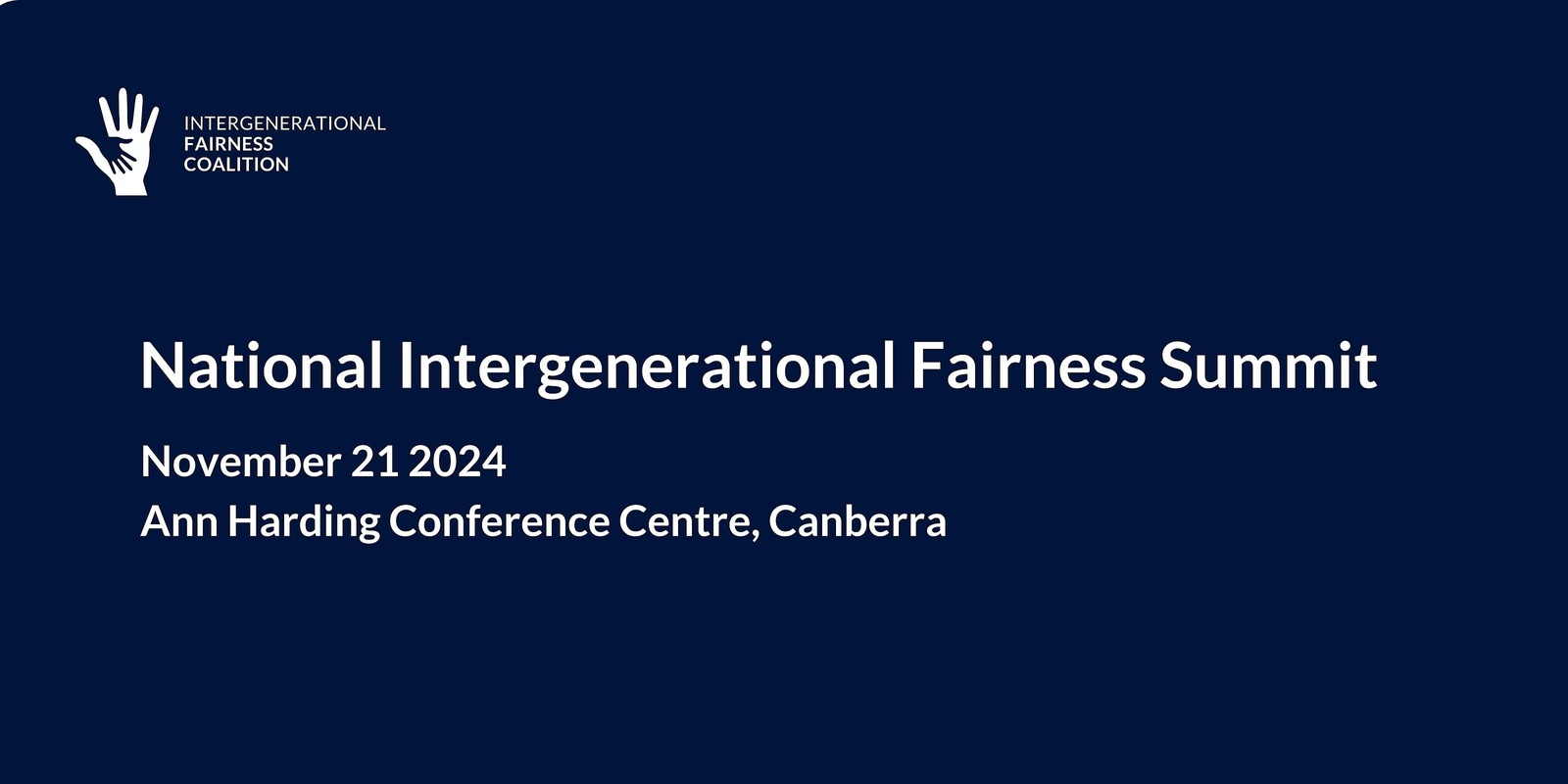 Banner image for National Intergenerational Fairness Summit