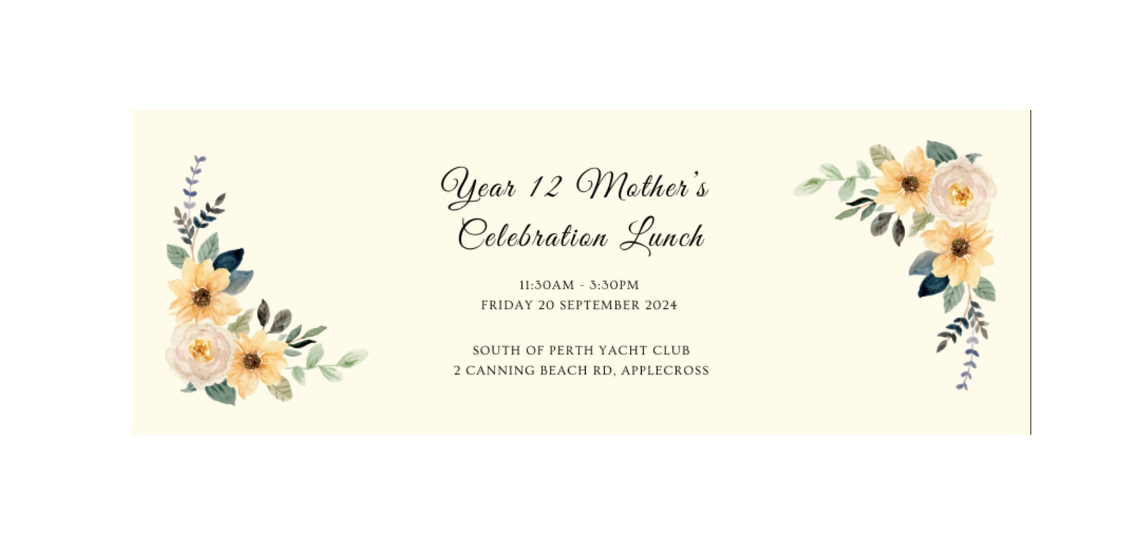 Banner image for Year 12 Mothers and Mother Figures Celebratory Lunch