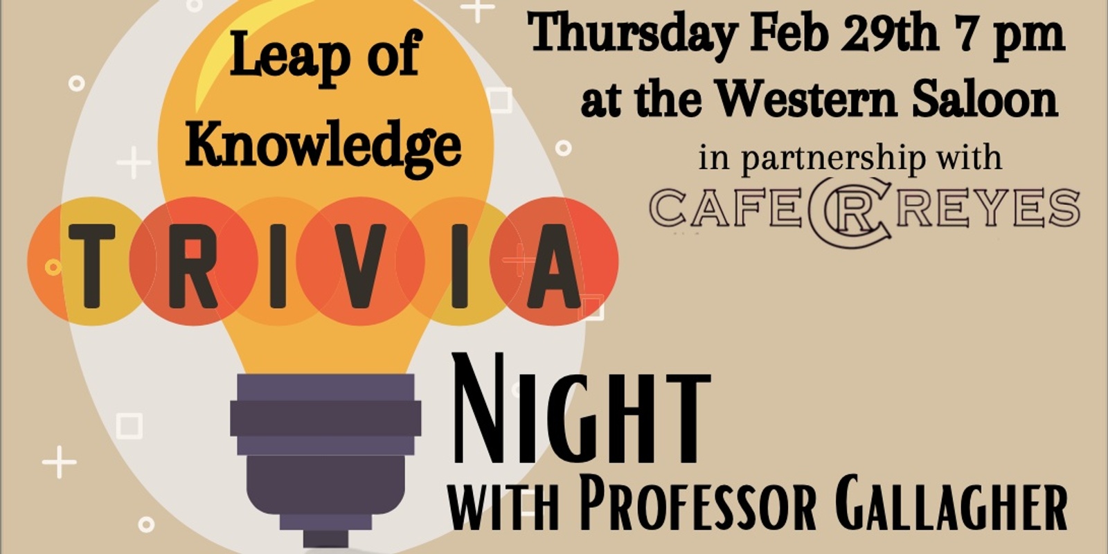 Banner image for Leap of Knowledge - Trivia Night with Professor Gallagher