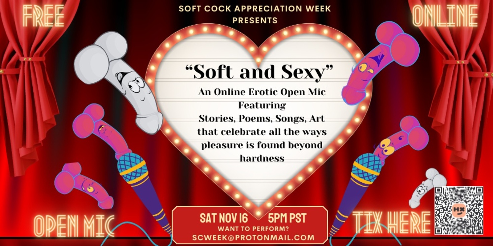 Banner image for Soft & Sexy Online Erotic Open Mic