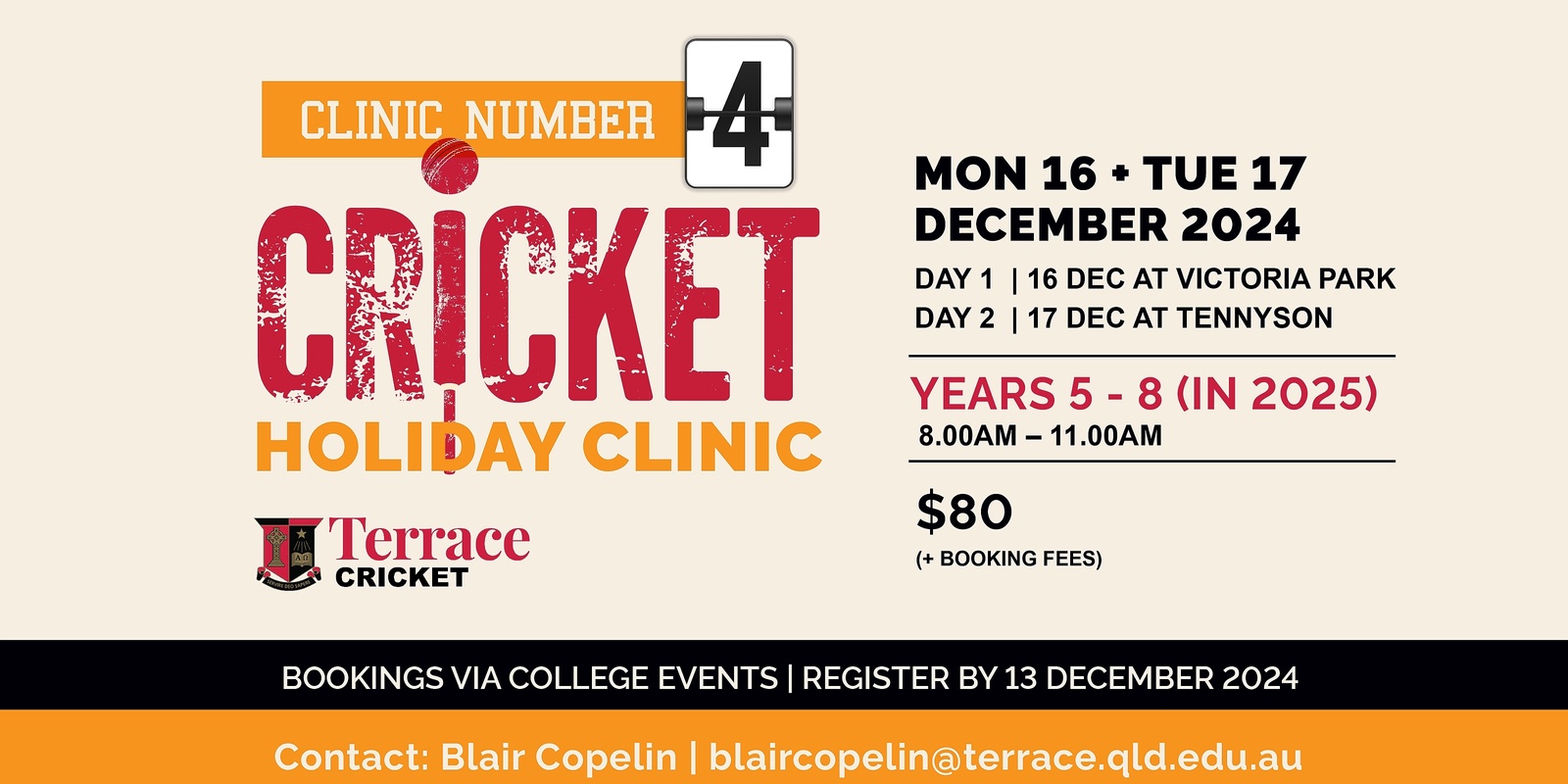 Banner image for Terrace Cricket Holiday Clinic #4