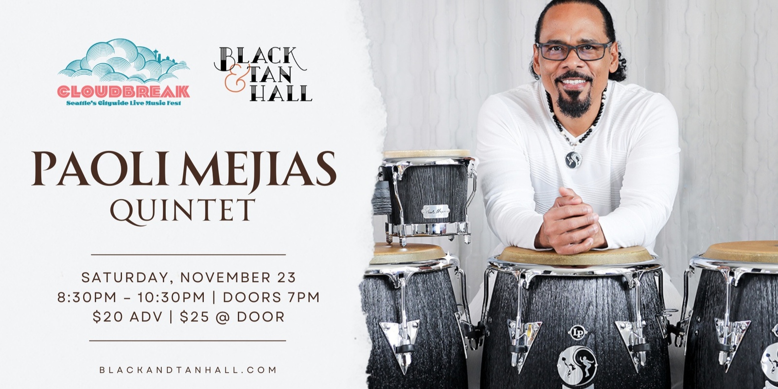 Banner image for Paoli Mejias Quintet - Presented by Black & Tan Hall and CloudBreak