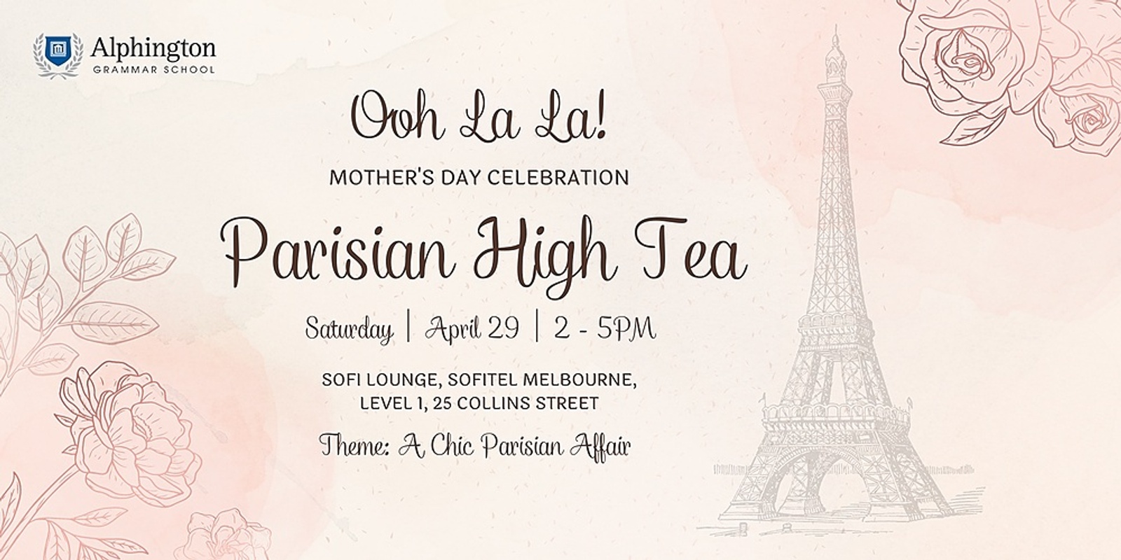 Banner image for 2023 AGS Mother's Day High Tea