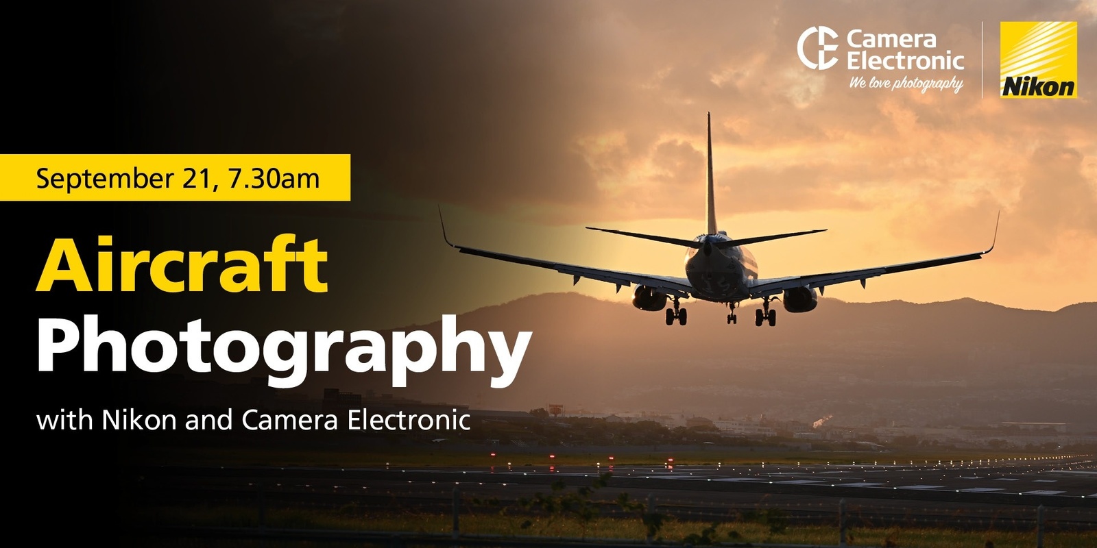 Banner image for Aircraft Photography with Nikon and Camera Electronic