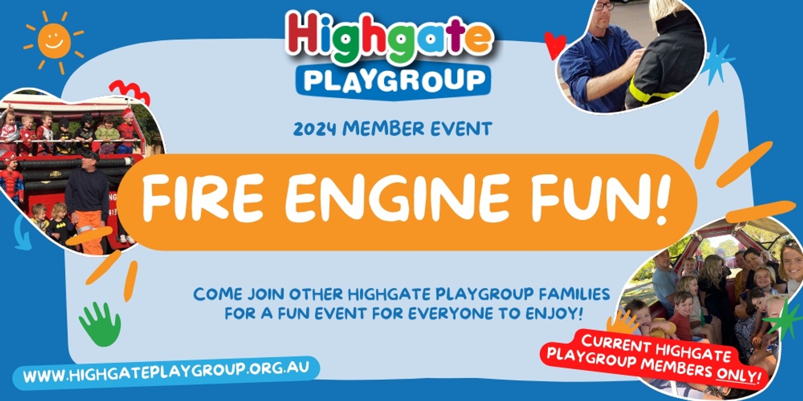 Banner image for Highgate Playgroup Member Event: Fire Engine FUN!