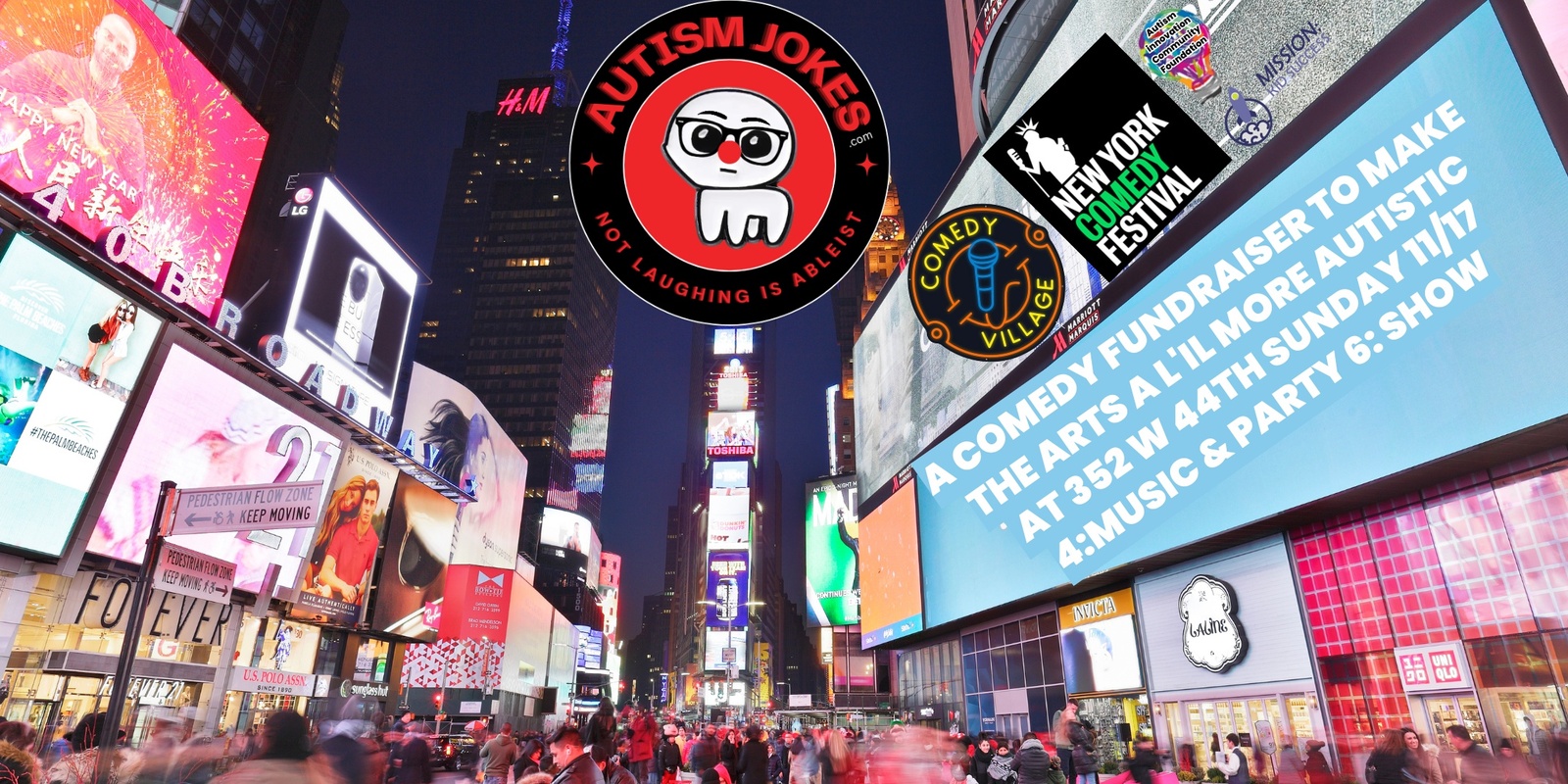 Banner image for Autism Jokes Comedy Fundraiser for NY Comedy Festival