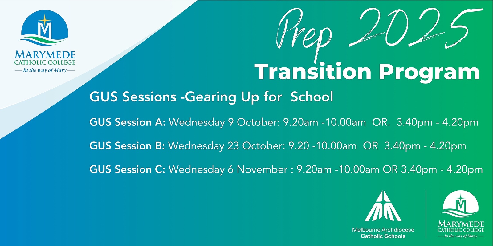 Banner image for Prep Transition 2025 GUS Sessions