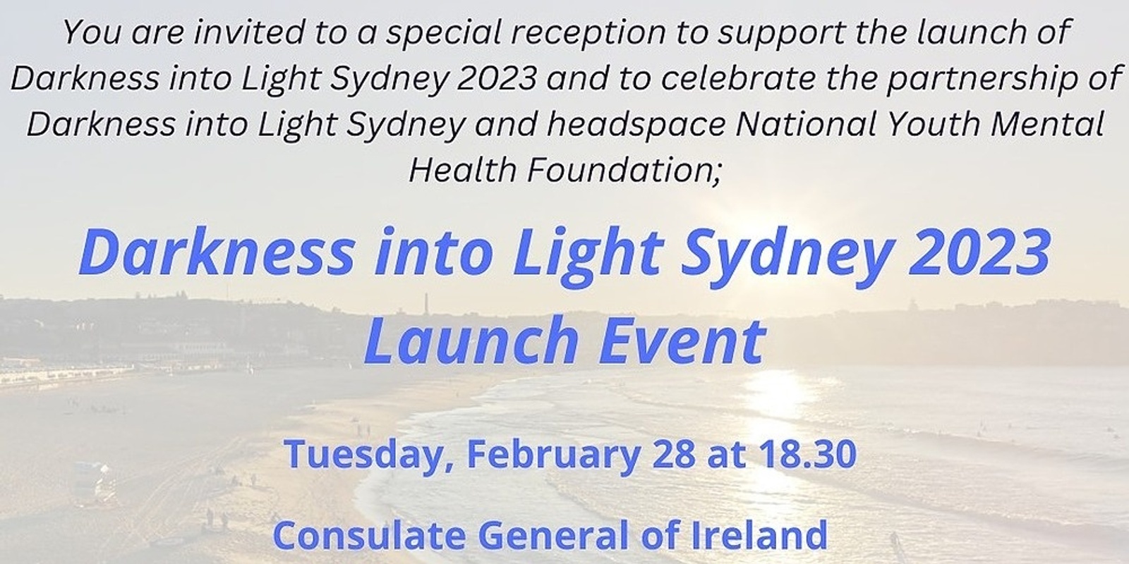 Darkness into Light Sydney 2023 Launch Event Humanitix