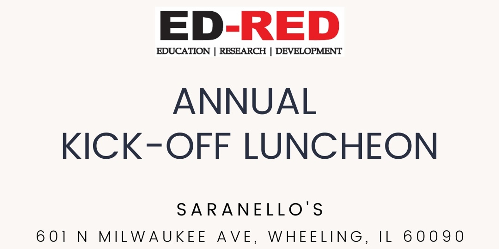 Banner image for ED-RED: Annual Kick-Off Luncheon