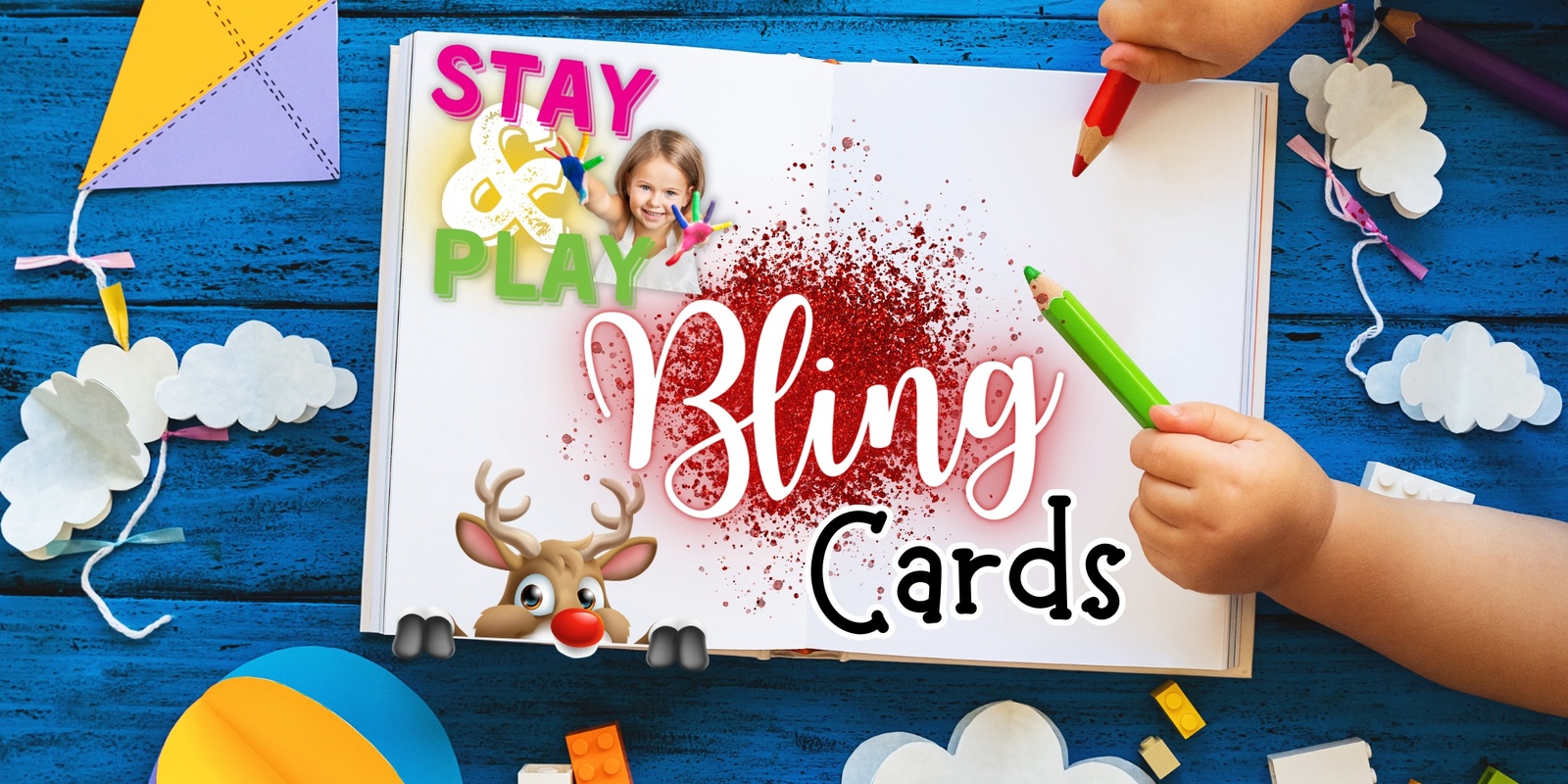 Banner image for Stay & Play - Bling Christmas Cards