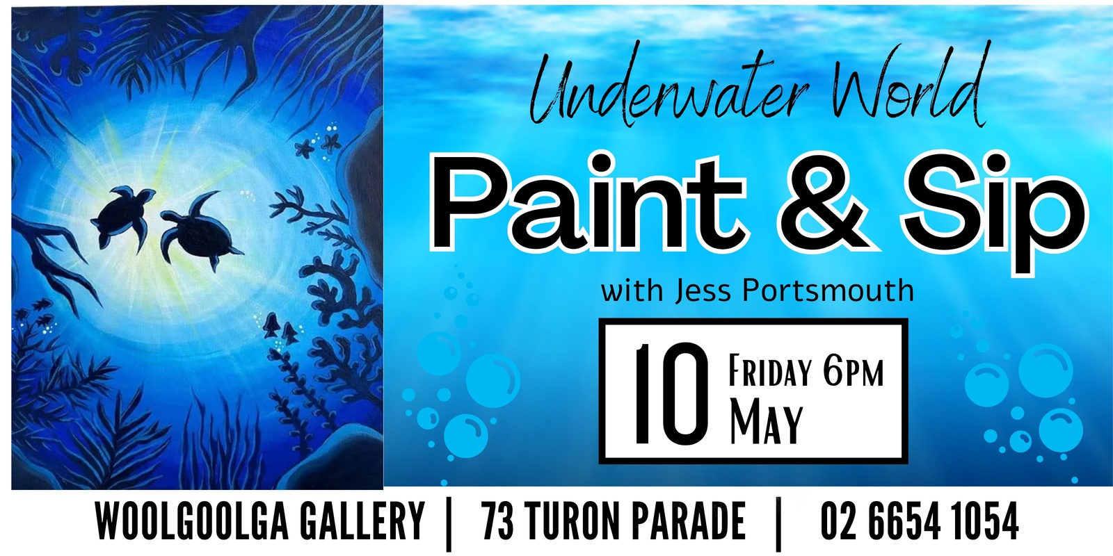 Banner image for Underwater World - Paint & Sip @Woolgoolga Gallery