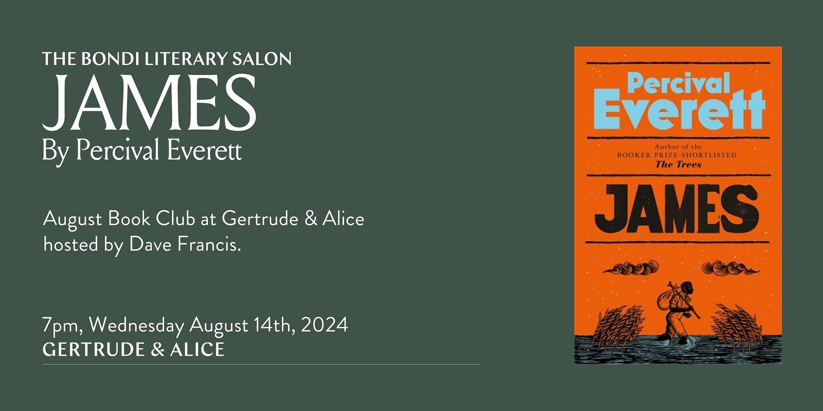 Banner image for Bondi Literary Salon August Book Club: James by Percival Everett