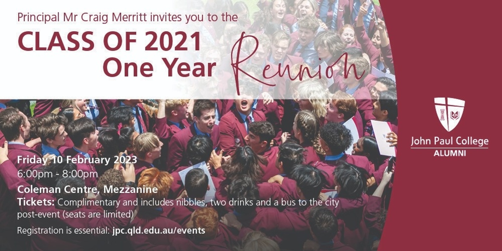 Banner image for Class of 2021| One Year Reunion
