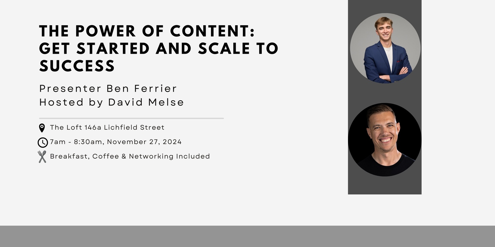 Banner image for Content Creation Mastermind: Ben Ferrier