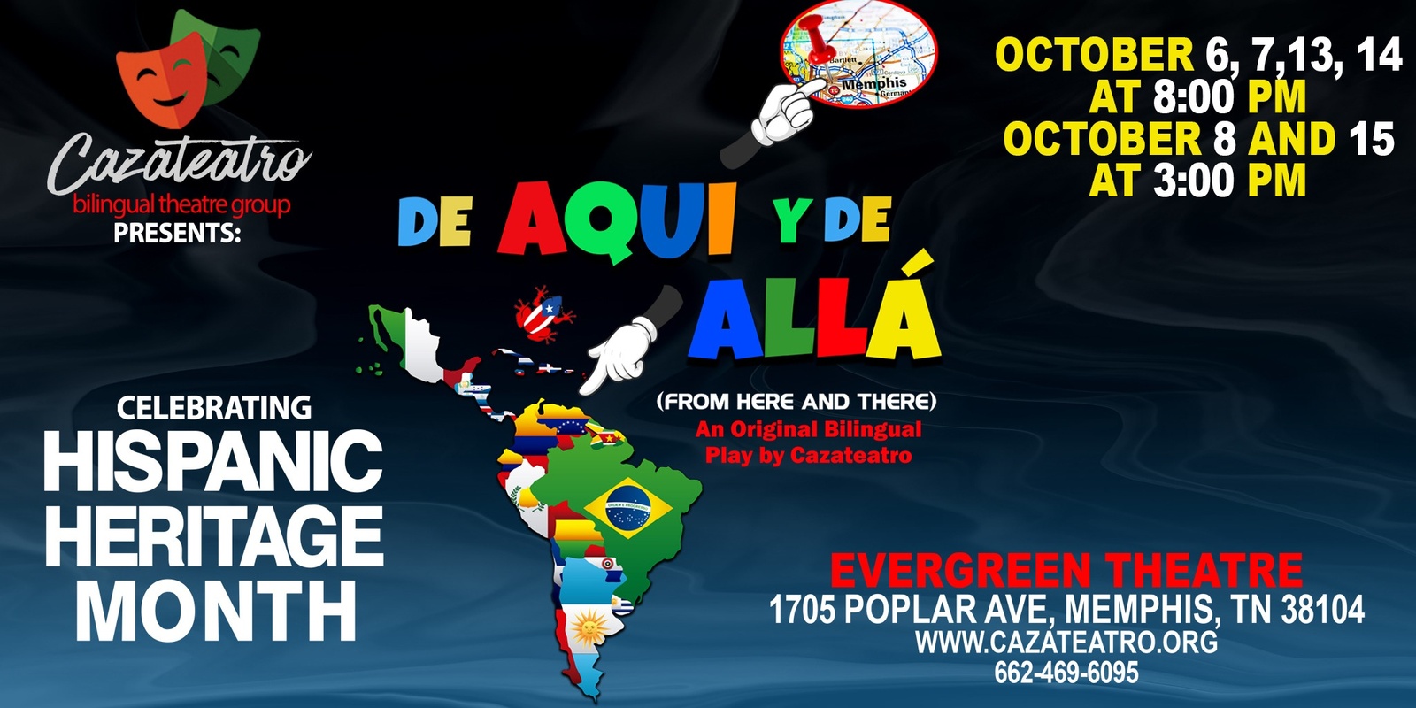 Banner image for De aquí y de allá (From Here and There): Cazateatro Celebrates Hispanic Heritage Month