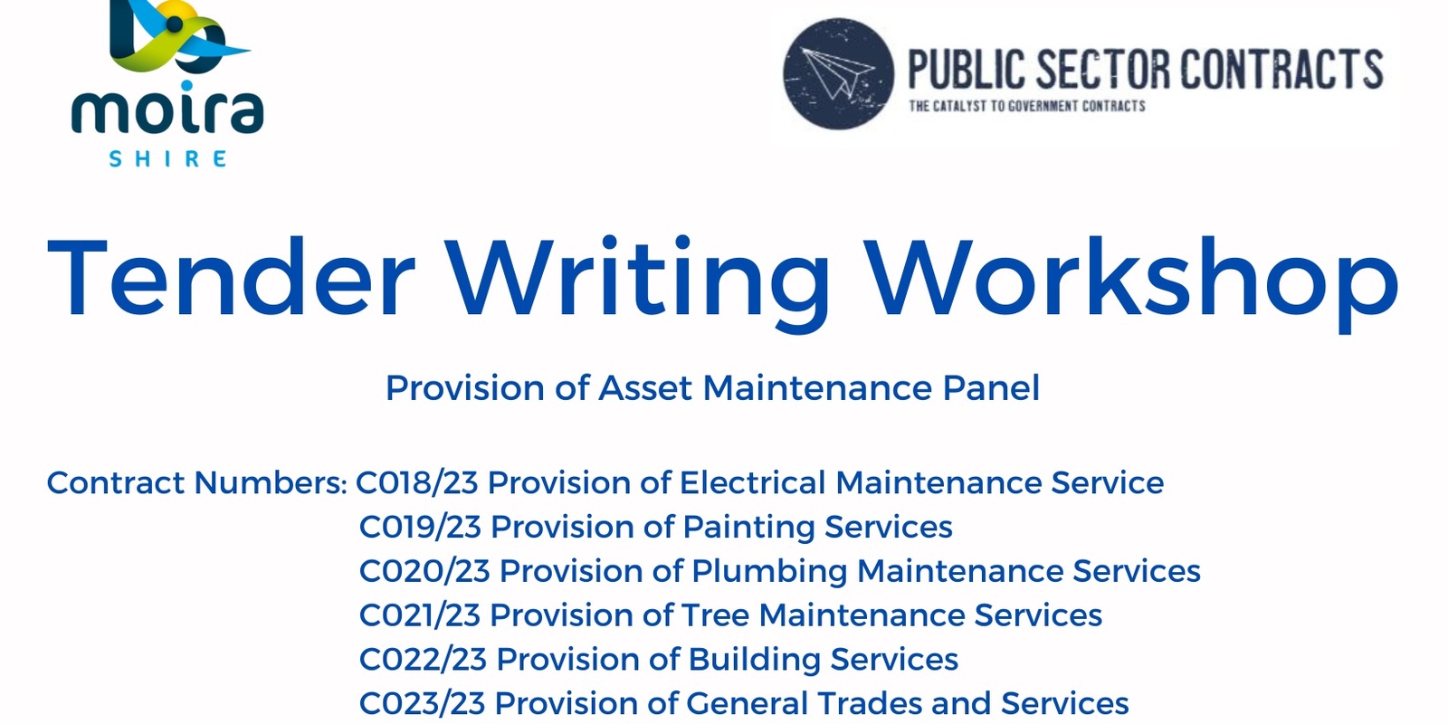 Banner image for Tender Writing Workshop - Provision of Asset Maintenance Panel - Cobram Civic Centre