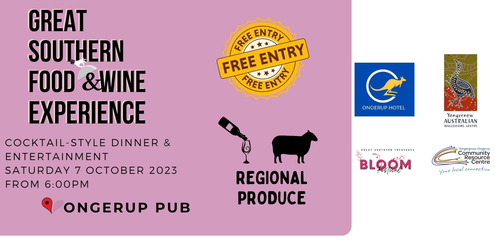 Banner image for GREAT SOUTHERN FOOD & WINE experience 2023  - Ongerup 