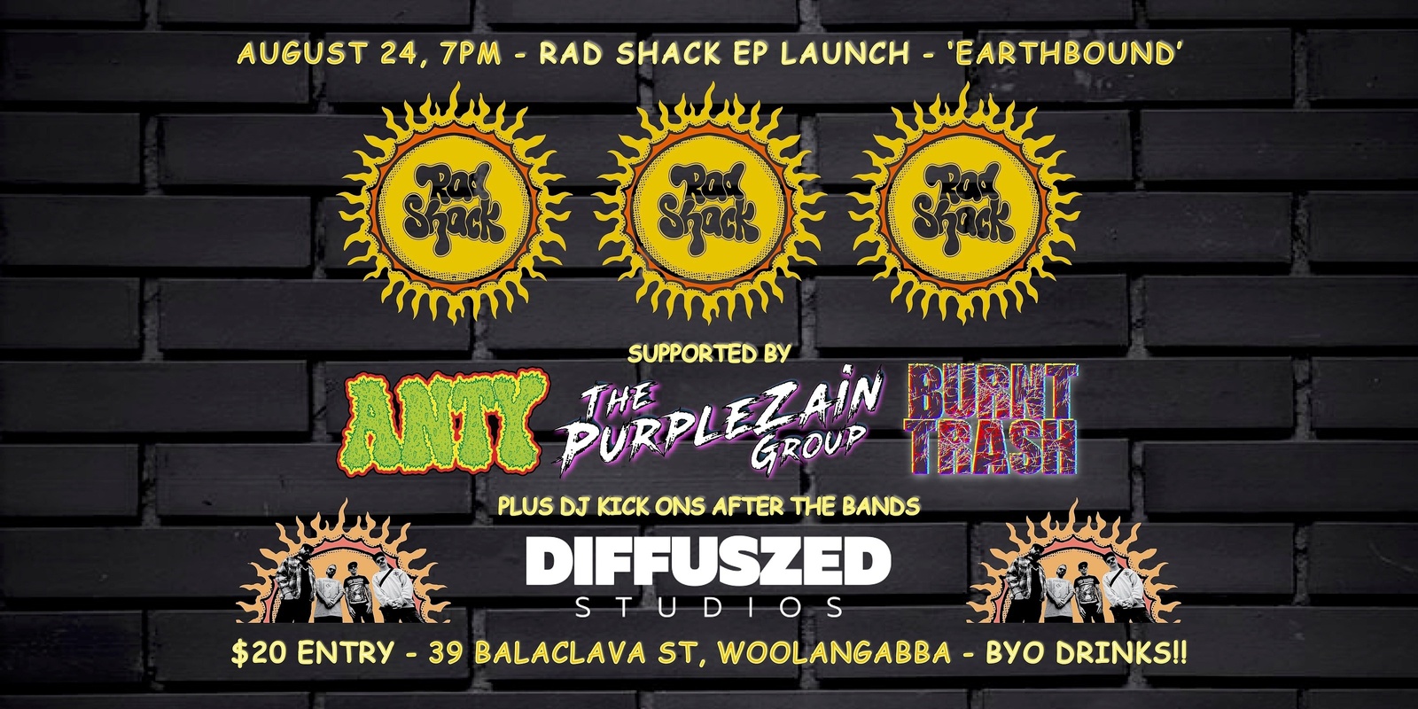 Banner image for Rad Shack EP Launch -Supported by Anty, Purple Zain and Burnt Trash