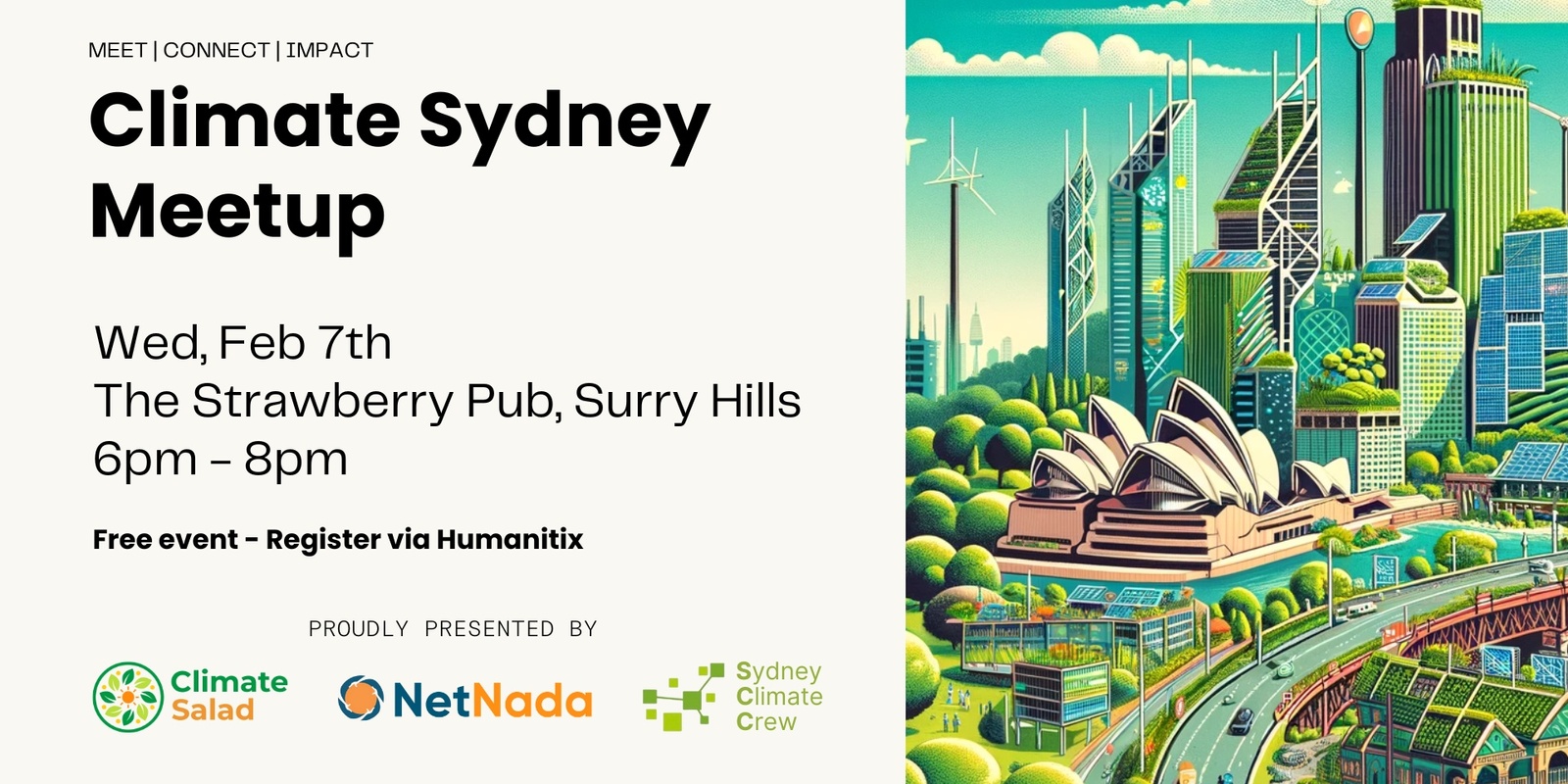 Banner image for Climate Sydney Meetup: February Climate Networking Evening