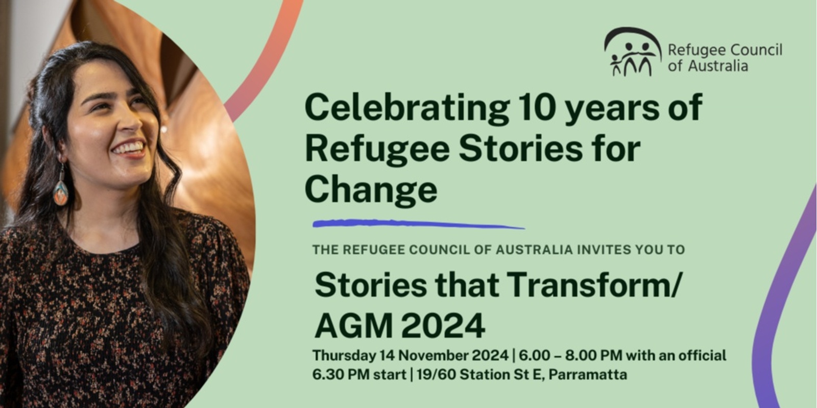 Banner image for Stories that Transform - Celebrating 10 years of the Refugee Stories for Change Program at RCOA's AGM