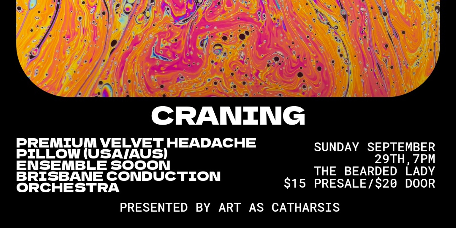 Banner image for Craning, Premium Velvet Headache Pillow (USA/AUS), Ensemble Sooon & Brisbane Conduction Orchestra