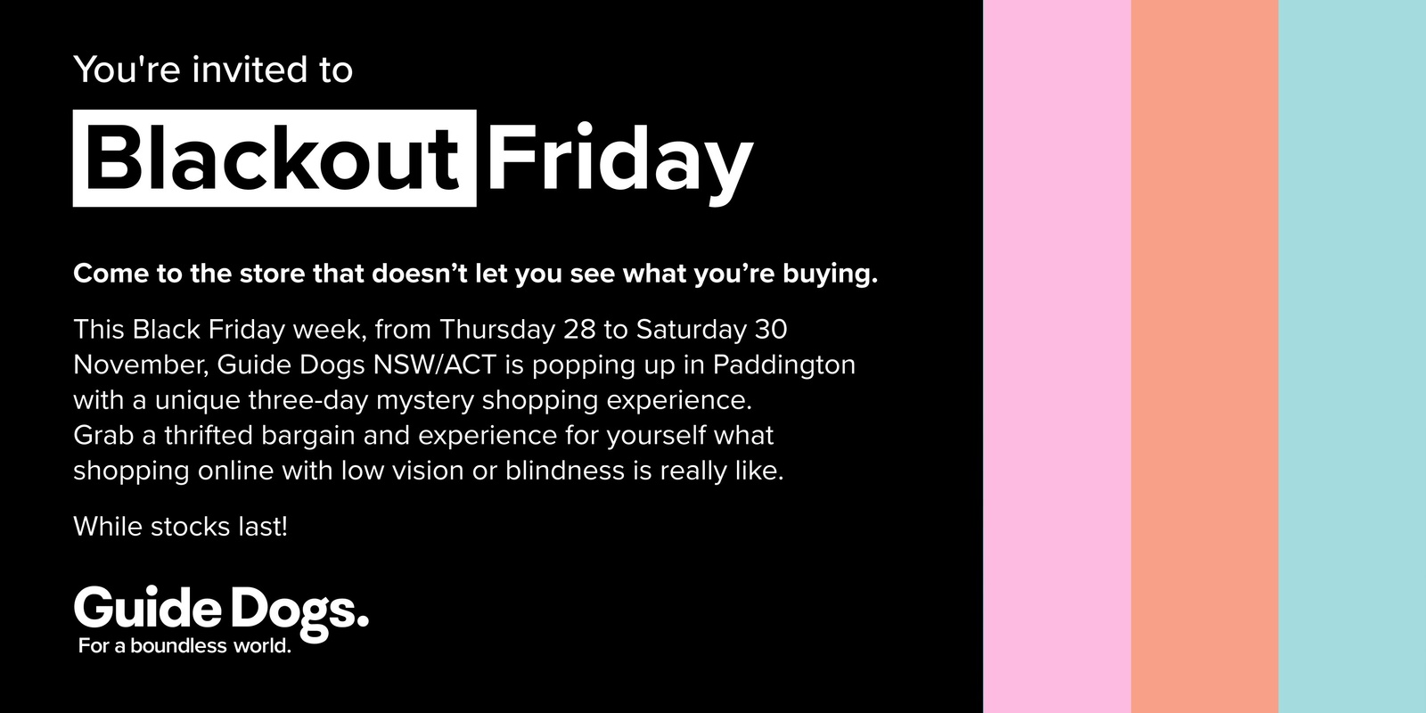 Banner image for Blackout Friday Pop-Up Shop Experience