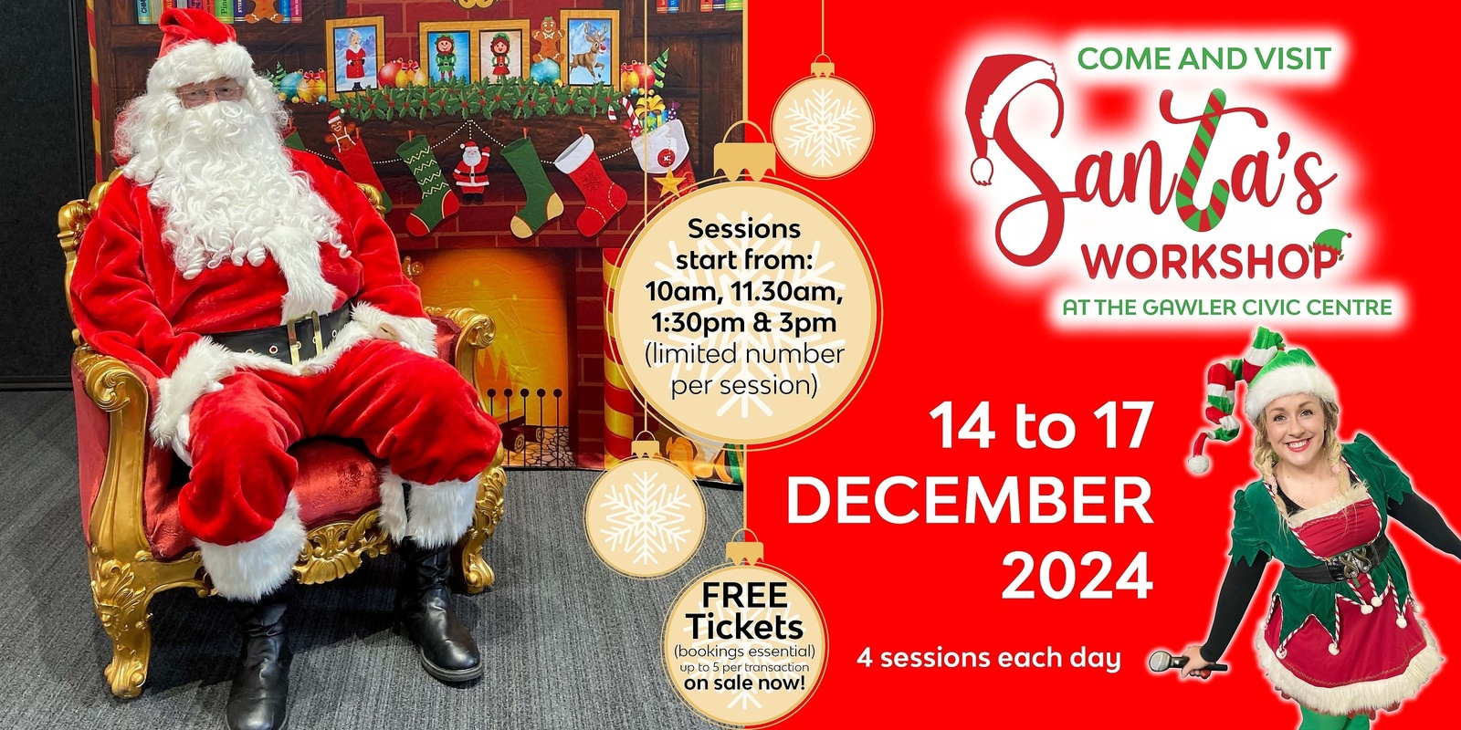 Banner image for Santa's Workshop at Gawler Civic Centre 2024