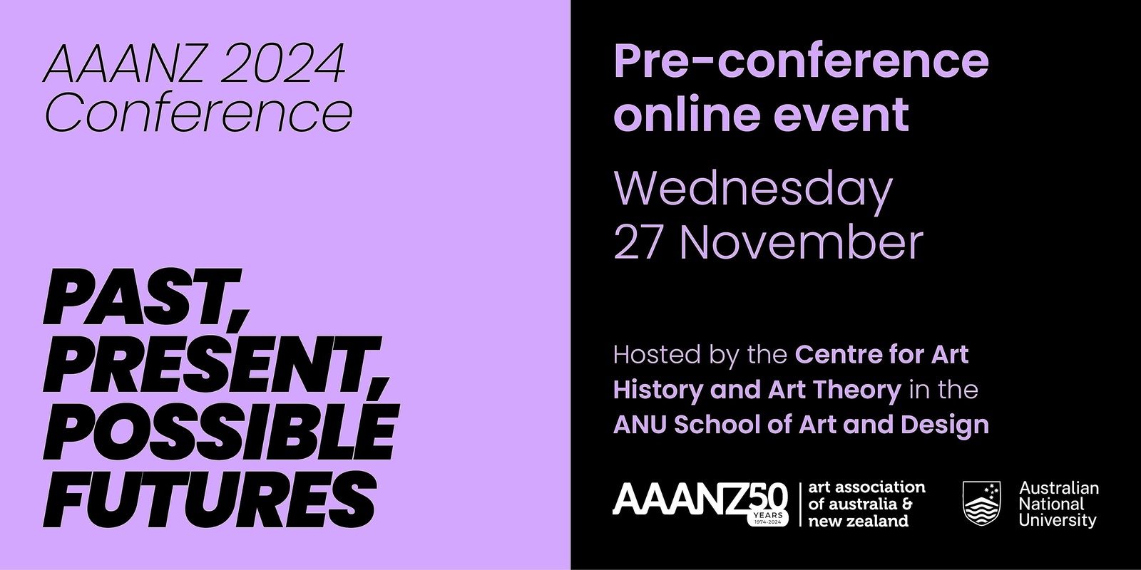 Banner image for 2024 AAANZ Pre-Conference Online Event | Past, Present, Possible Futures