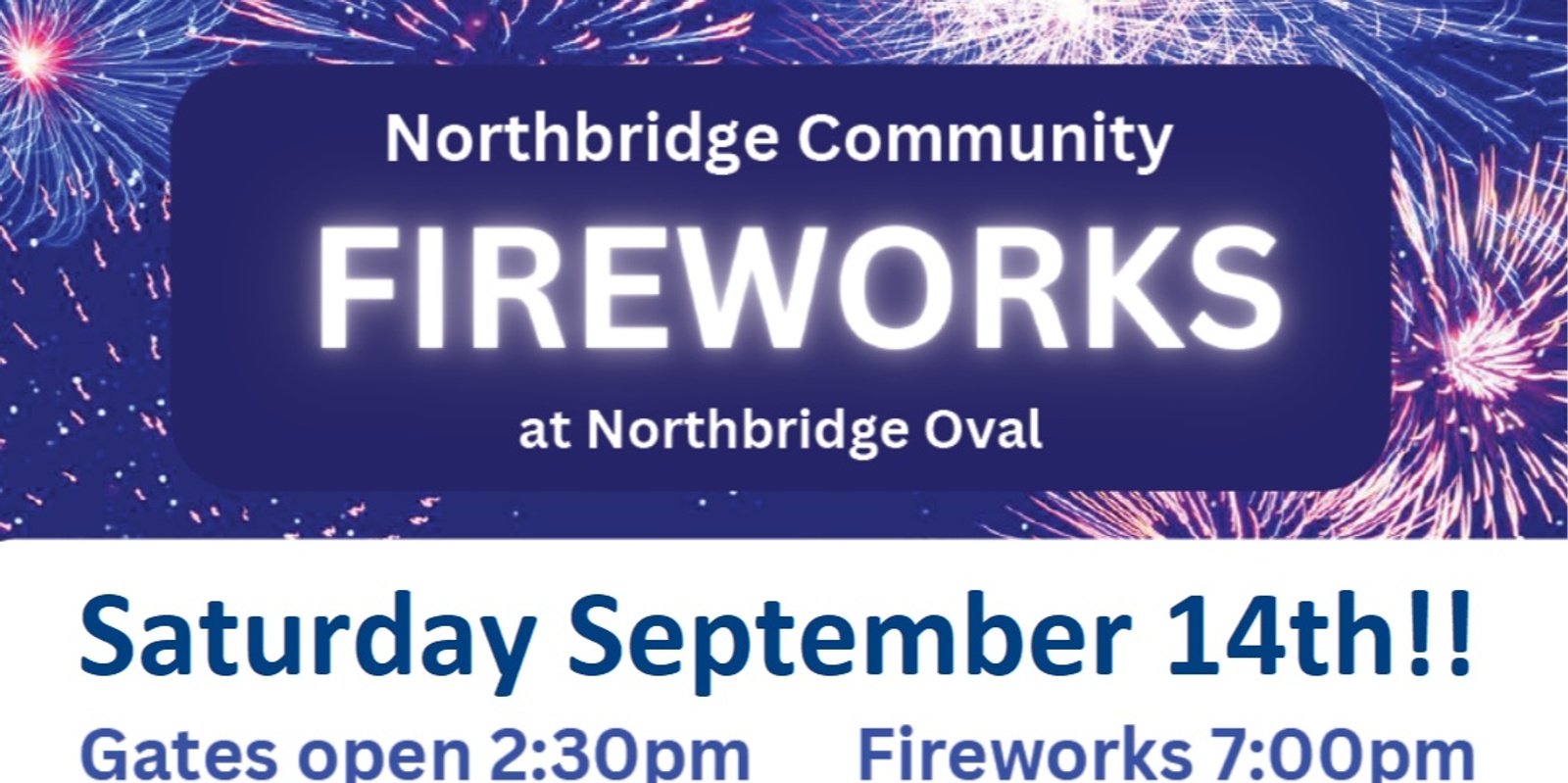 Banner image for Northbridge Rotary Community Fireworks 2024