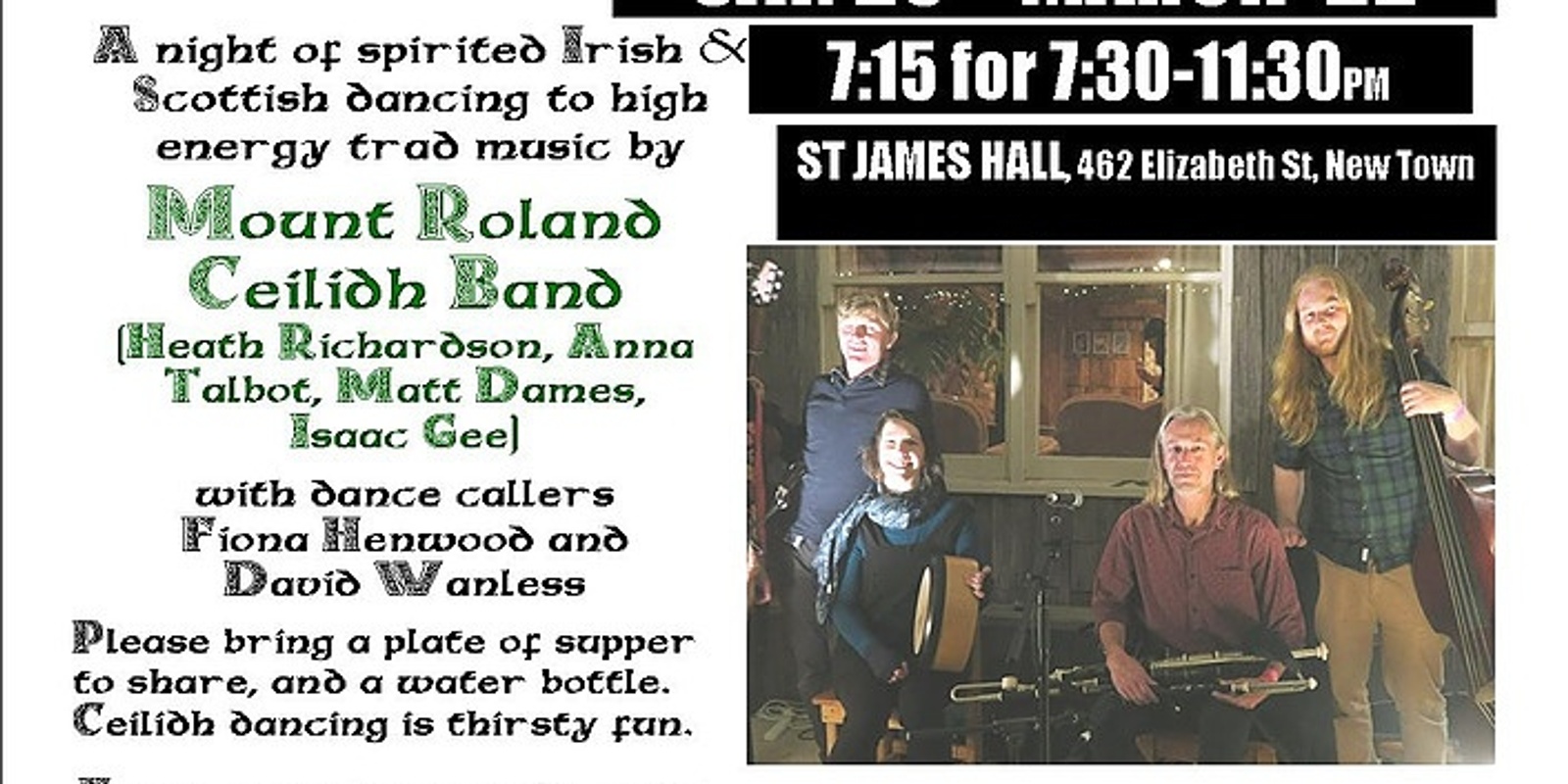 Banner image for Celtic Ceili with the Mount Roland Ceilidh Band