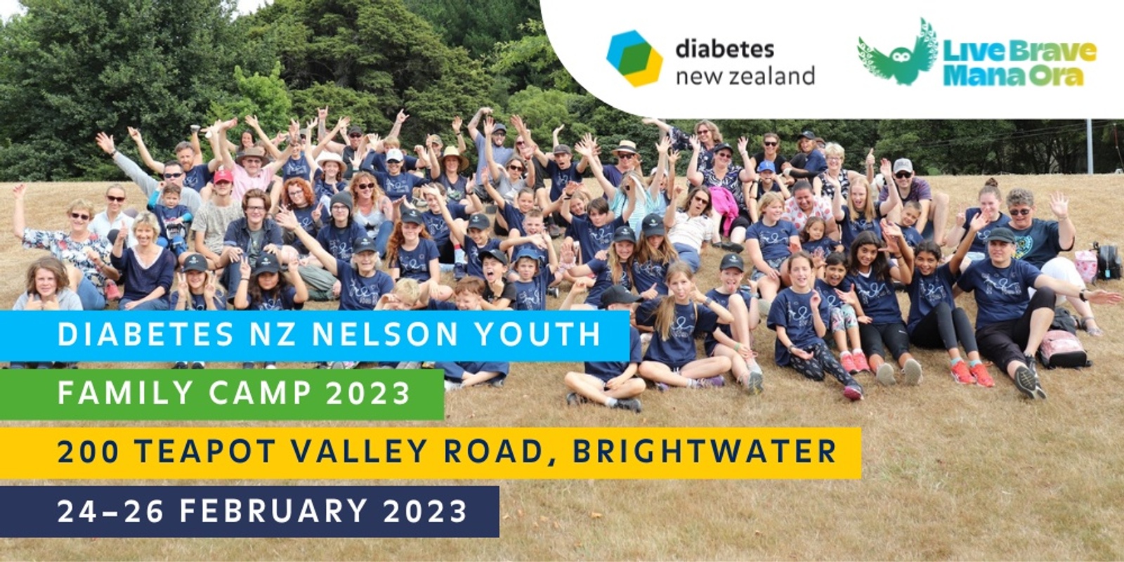 Banner image for Diabetes NZ Live Brave Mana Ora Top of the South Family Camp 2023 