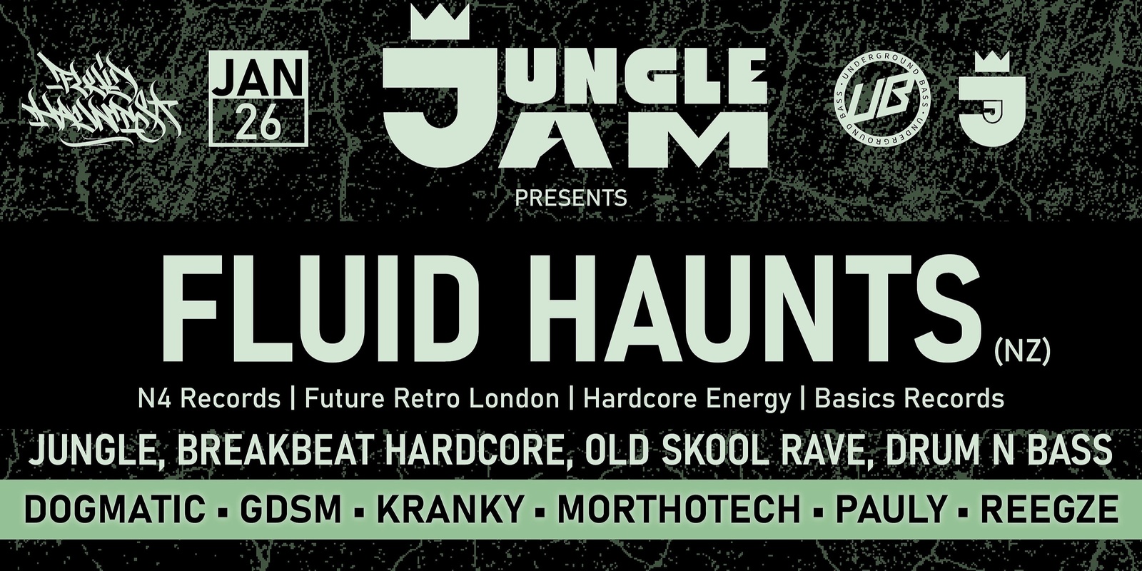 Banner image for Jungle Jam presents 'Fluid Haunts (NZ)'