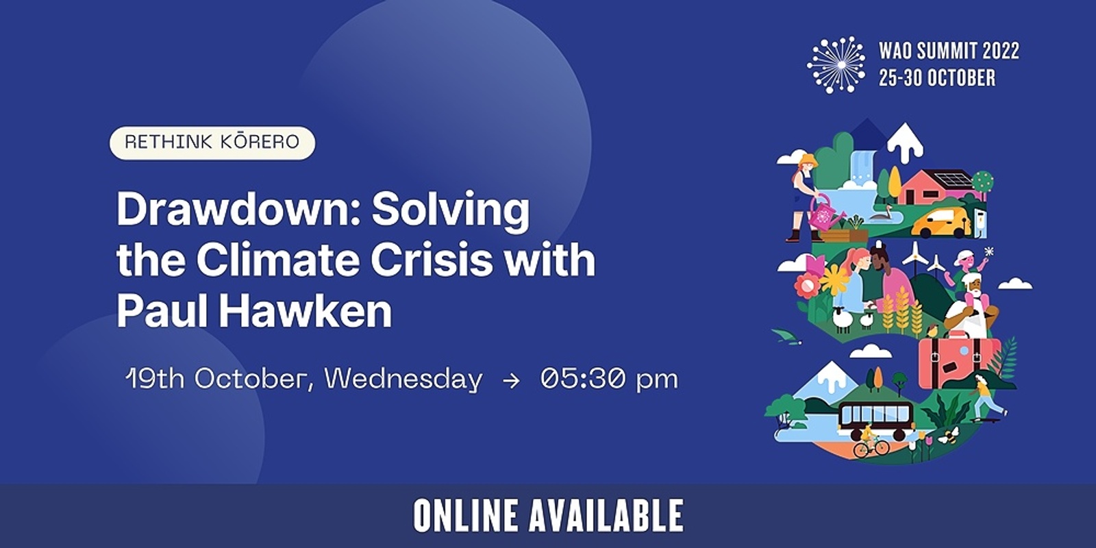 Banner image for Drawdown: Solving the Climate Crisis with Paul Hawken