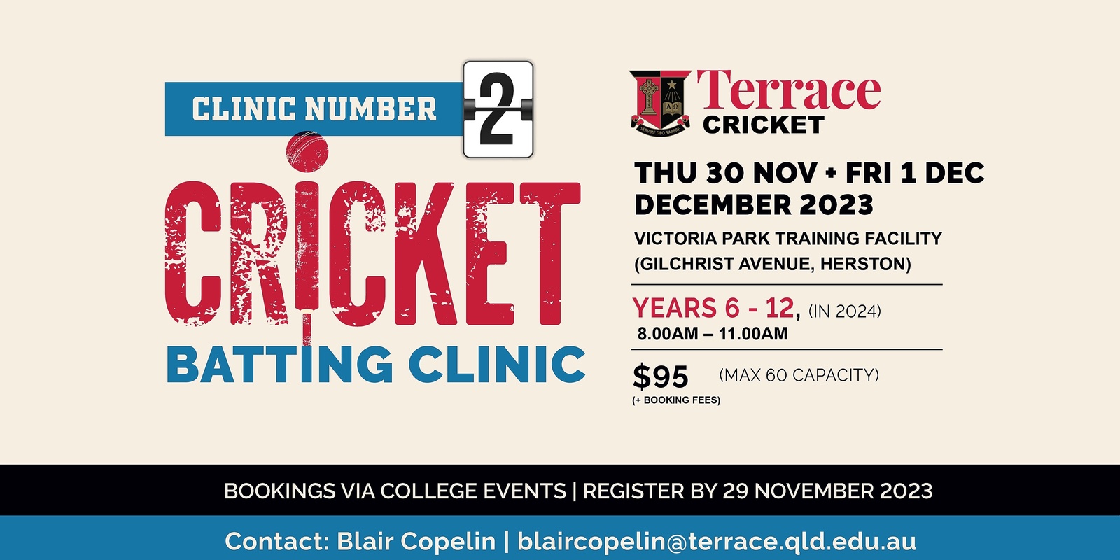 Banner image for Terrace Cricket Holiday Clinic #2 | Batting Clinic