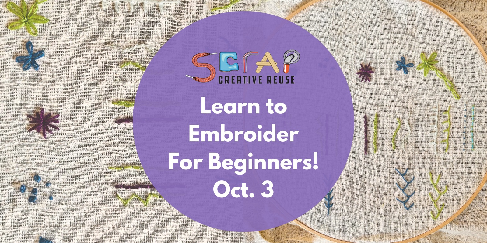 Banner image for Beginner Embroidery 10/3