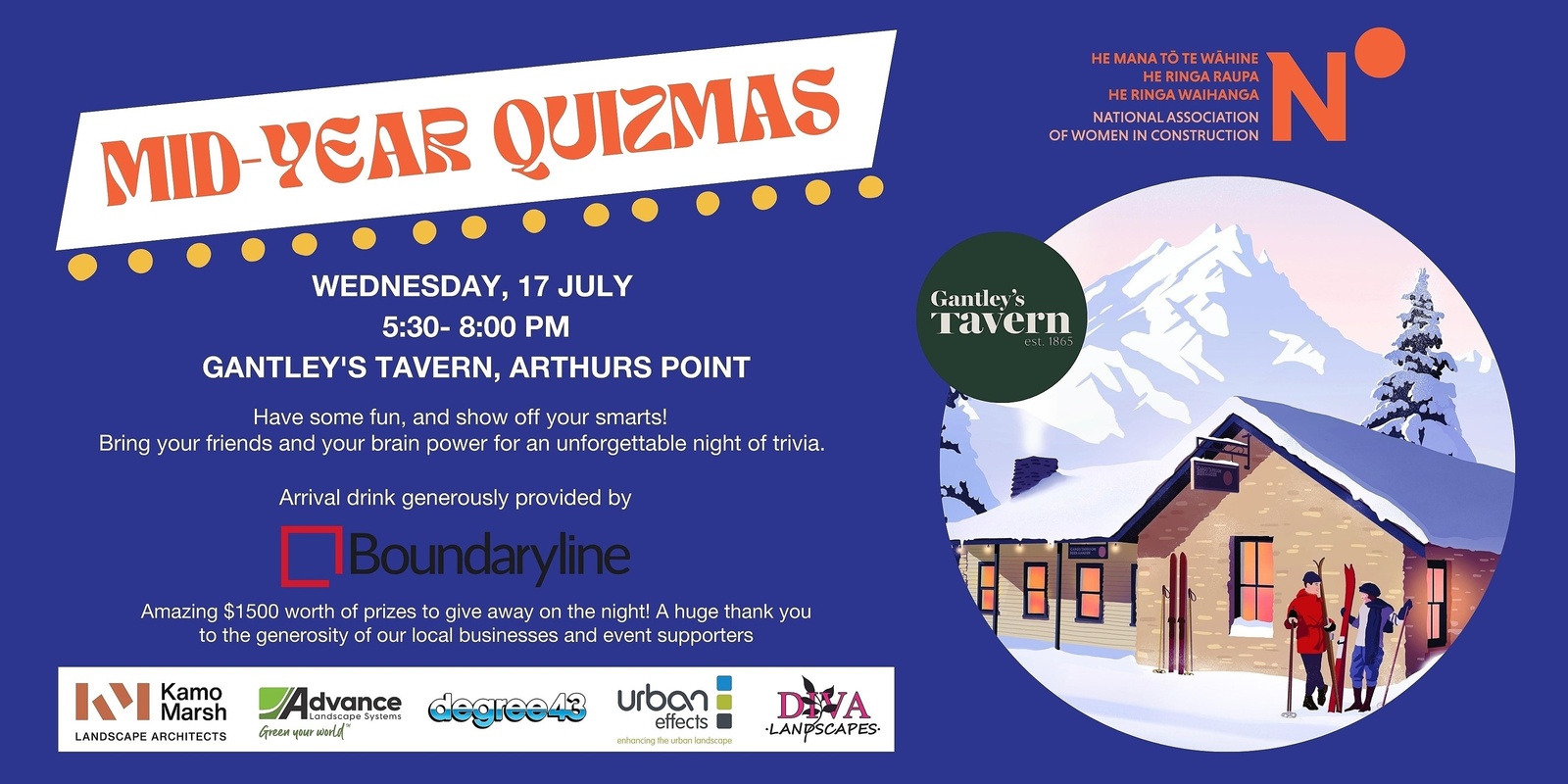 Banner image for NAWIC Queenstown - Mid-Year Quizmas