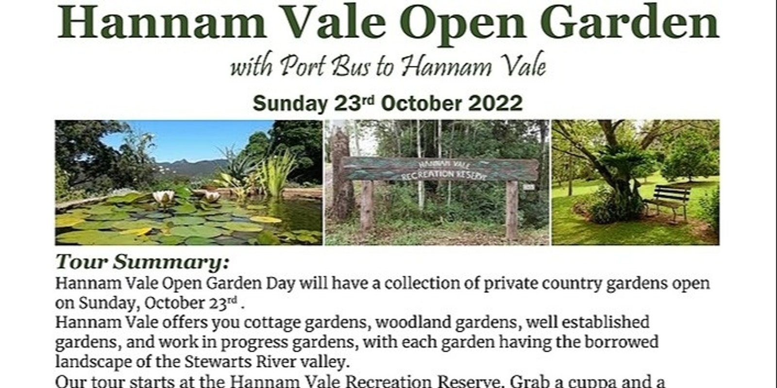 Banner image for Hannam Vale Open Garden Day