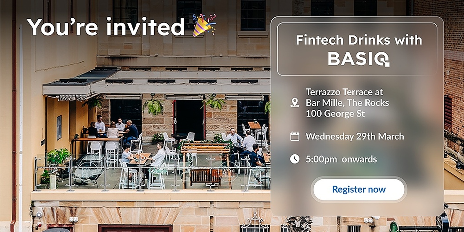 Banner image for Fintech drinks with Basiq