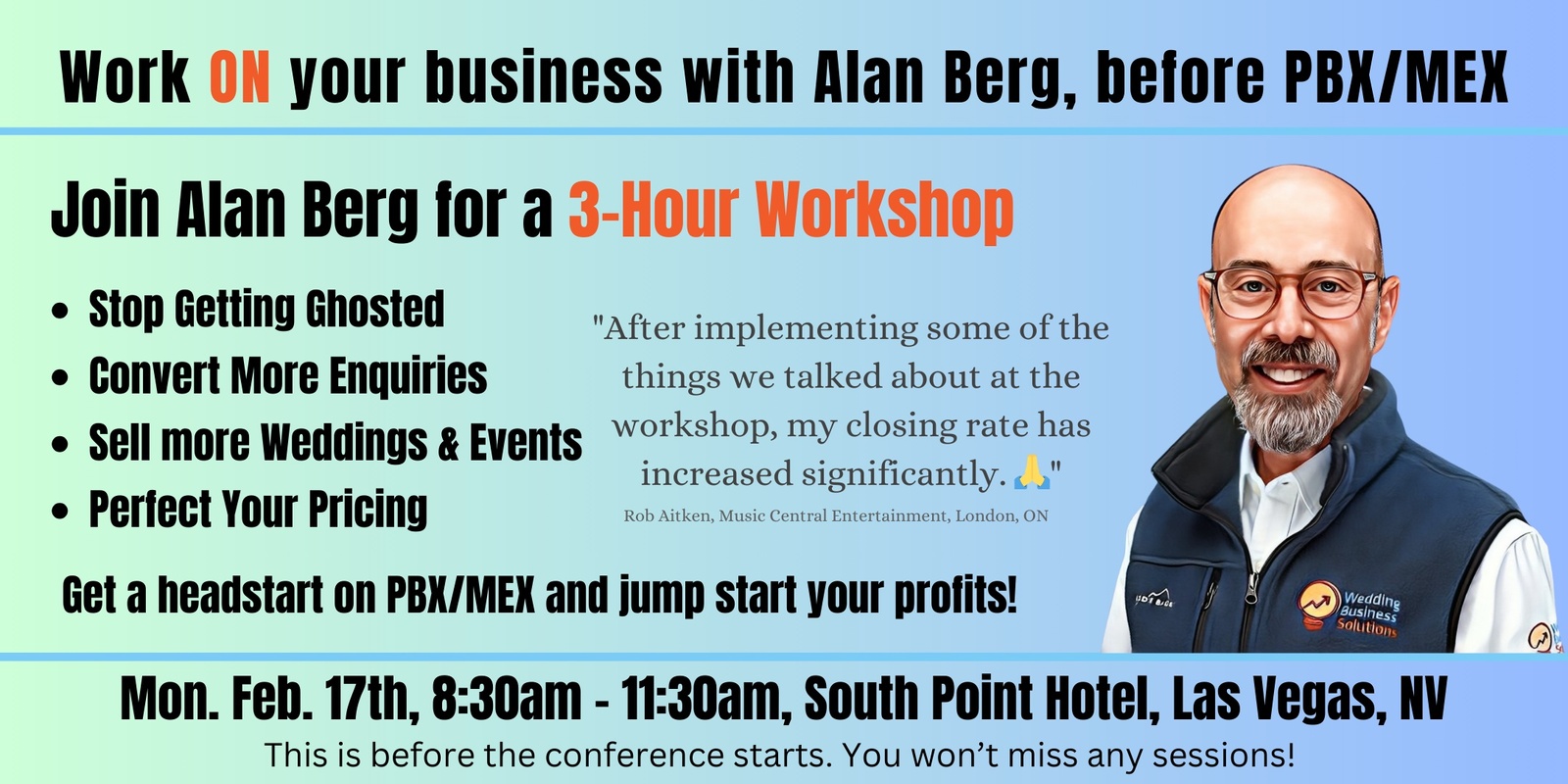 Banner image for PBX/MEX Wedding & Event Sales Workshop