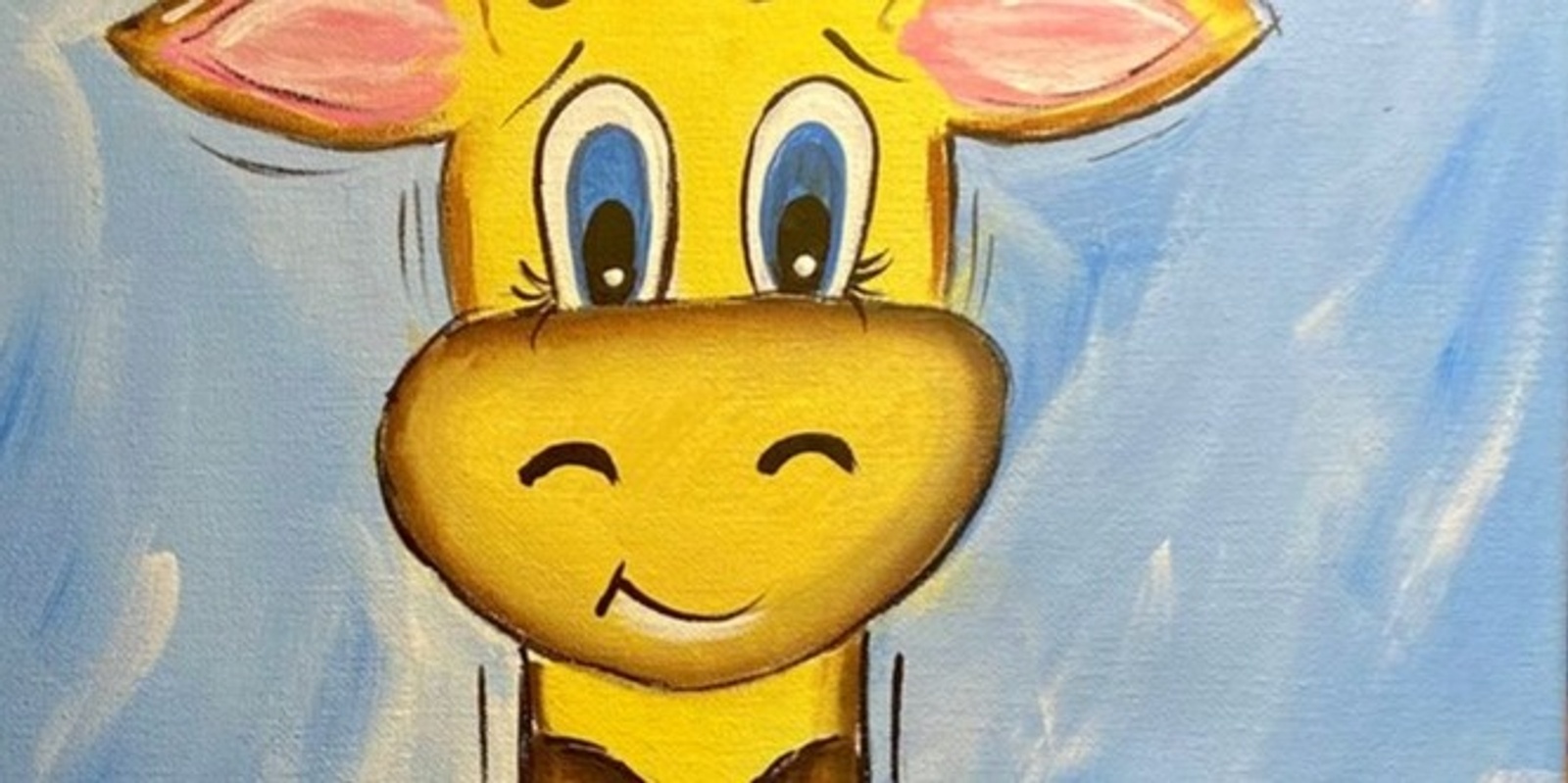 Banner image for Casino Kids Painting Class Cartoon Giraffe on 11th July - Creative Kids Vouchers Expire 30th June 23 - Book Ahead Now!
