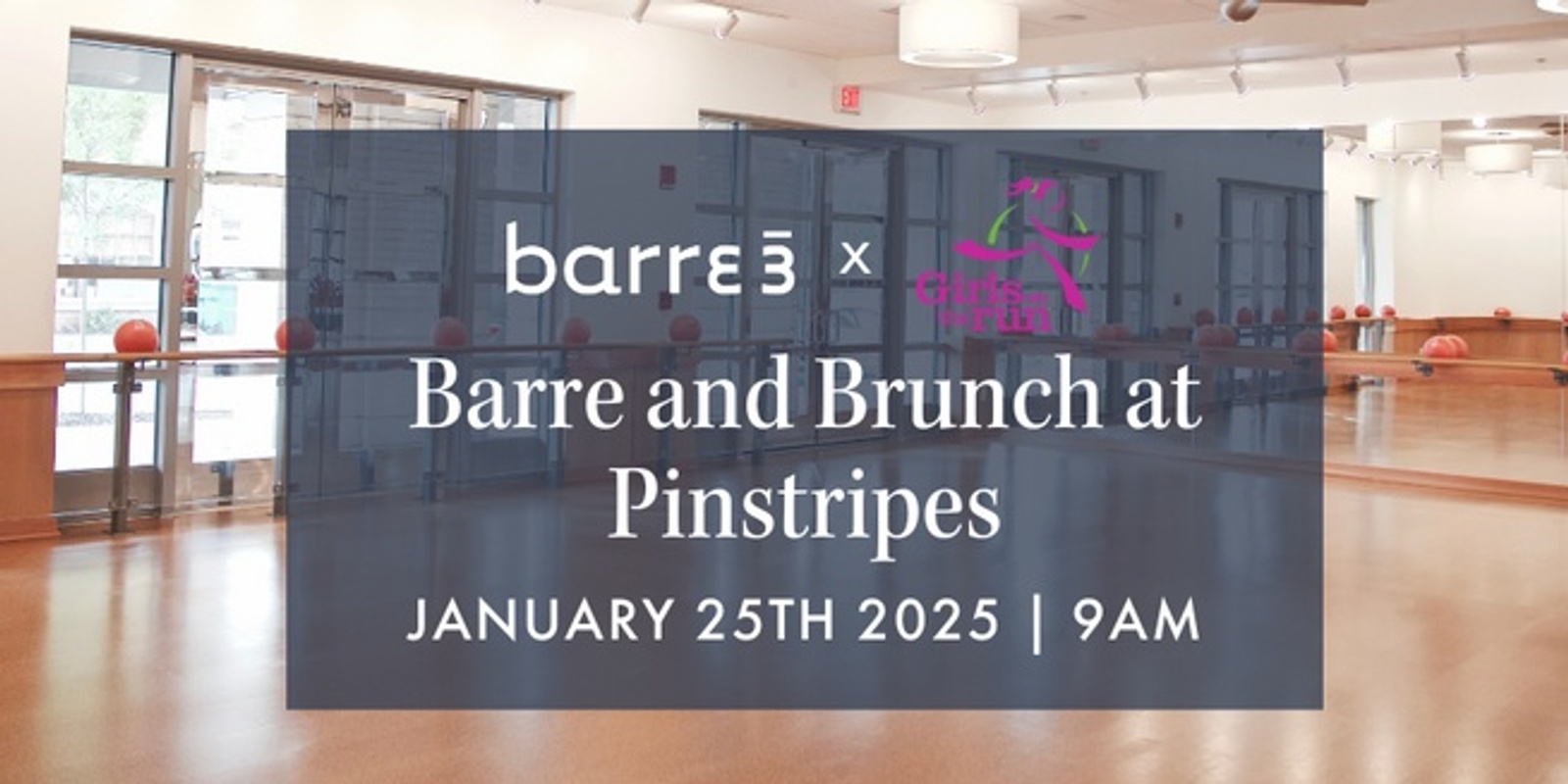 Banner image for Barre & Brunch benefiting Girls on the Run Montgomery County