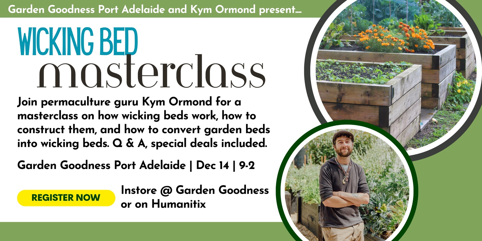 Banner image for Wicking Bed Masterclass with Kym Ormond Pt Adelaide