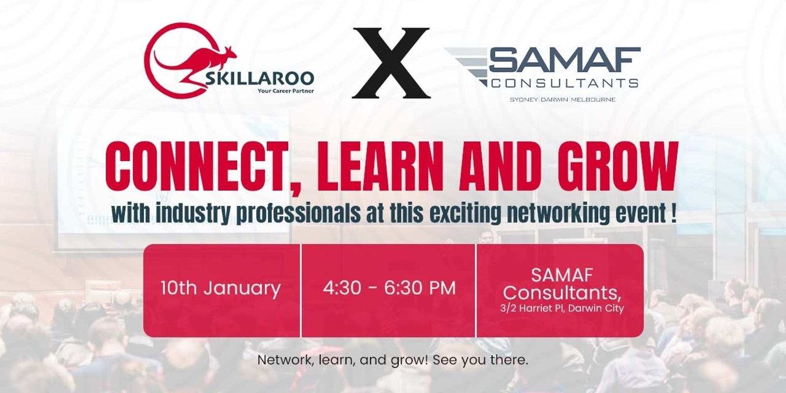 Banner image for Numbers & Networks: Connect, Learn & Grow: Networking event by Skillaroo & SAMAF