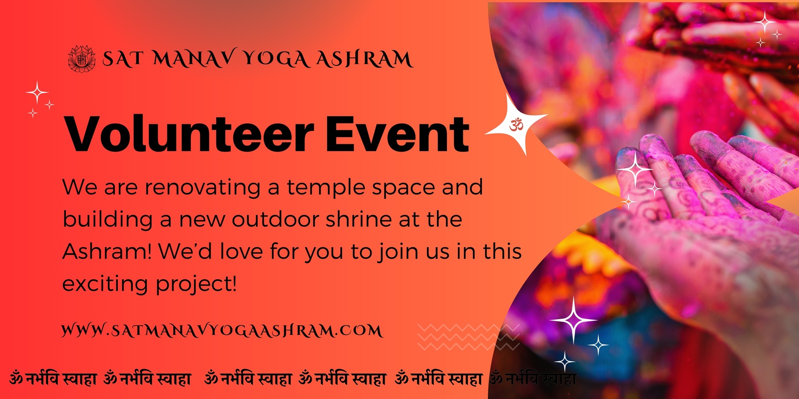 Banner image for Join us for Temple Renovations at the Ashram!