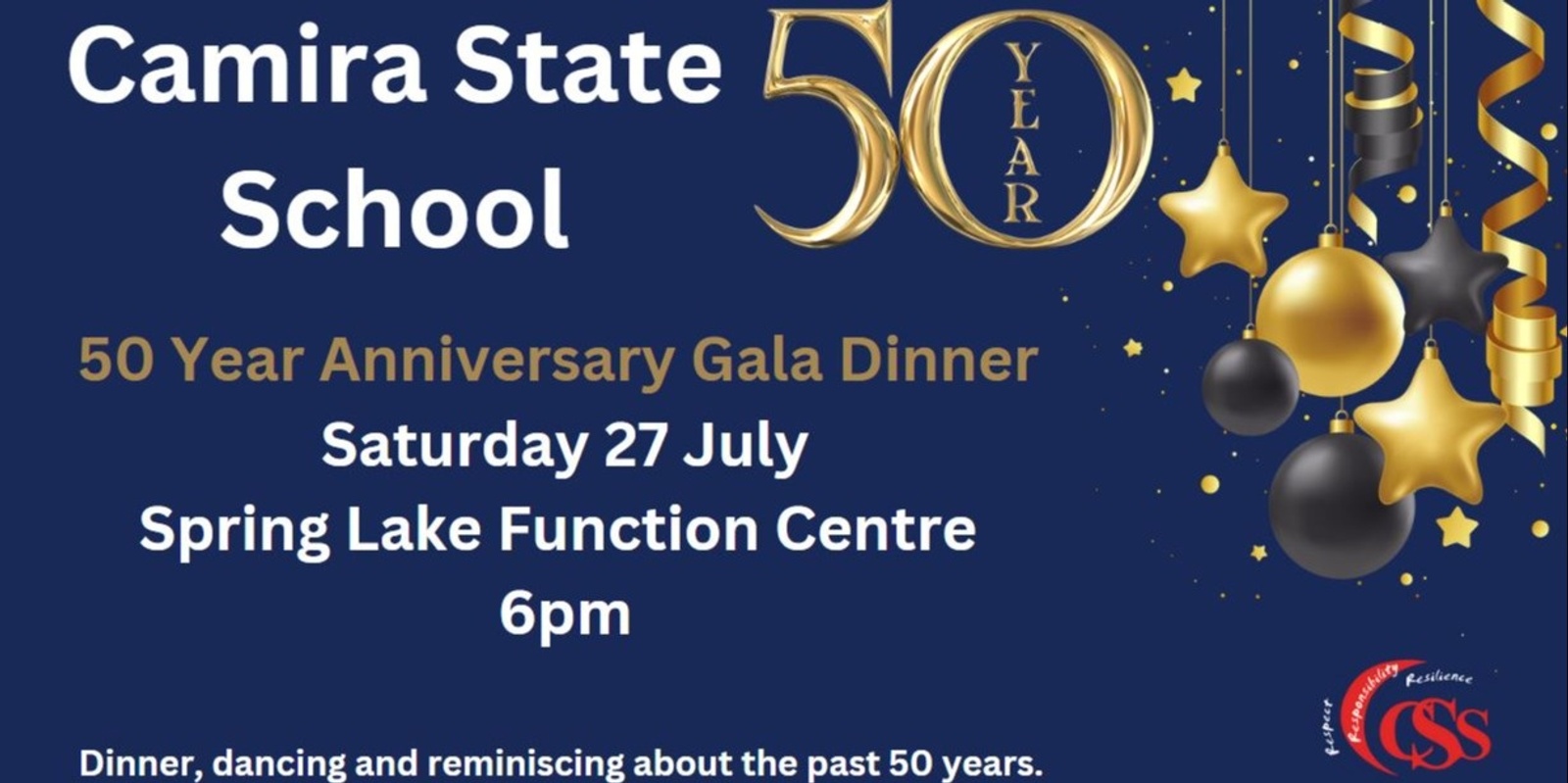 Banner image for Camira State School 50 Year Anniversary Gala Dinner