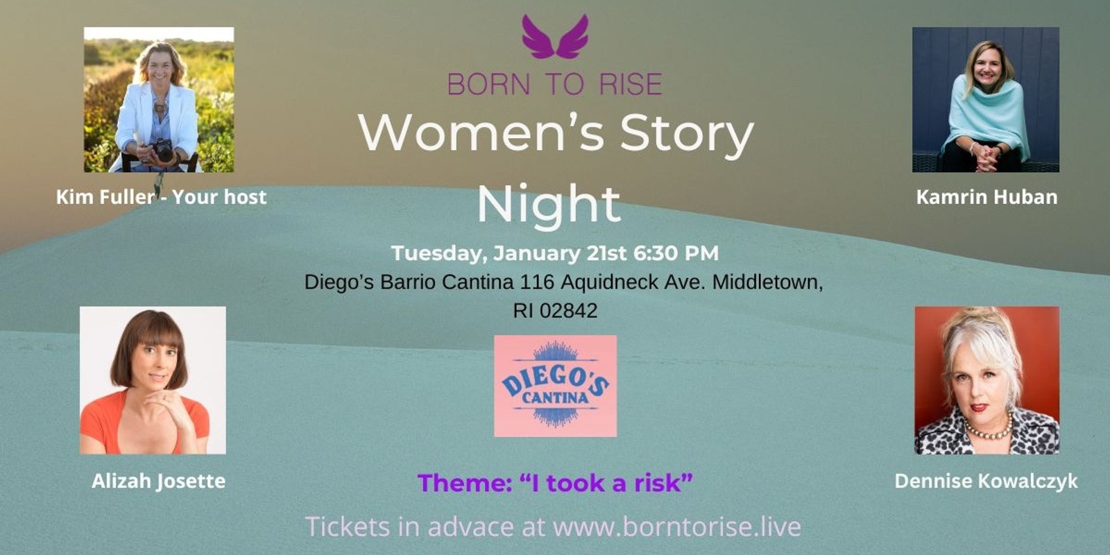 Banner image for Born to Rise Women's Story night 01/21/25