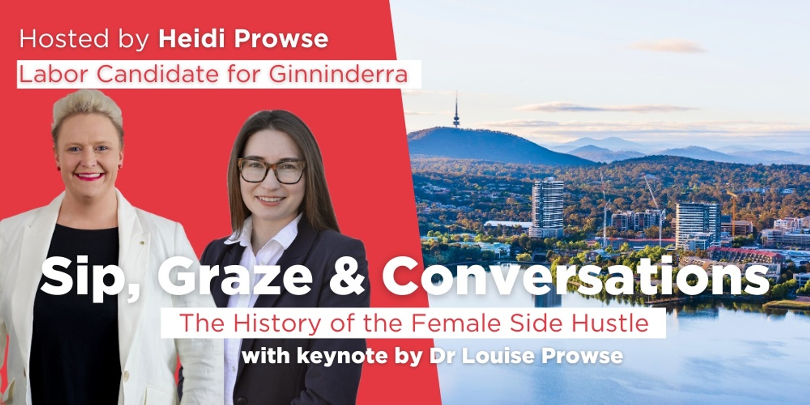 Banner image for Sip, Graze & Conversations: The History of the Female Side-Hustle