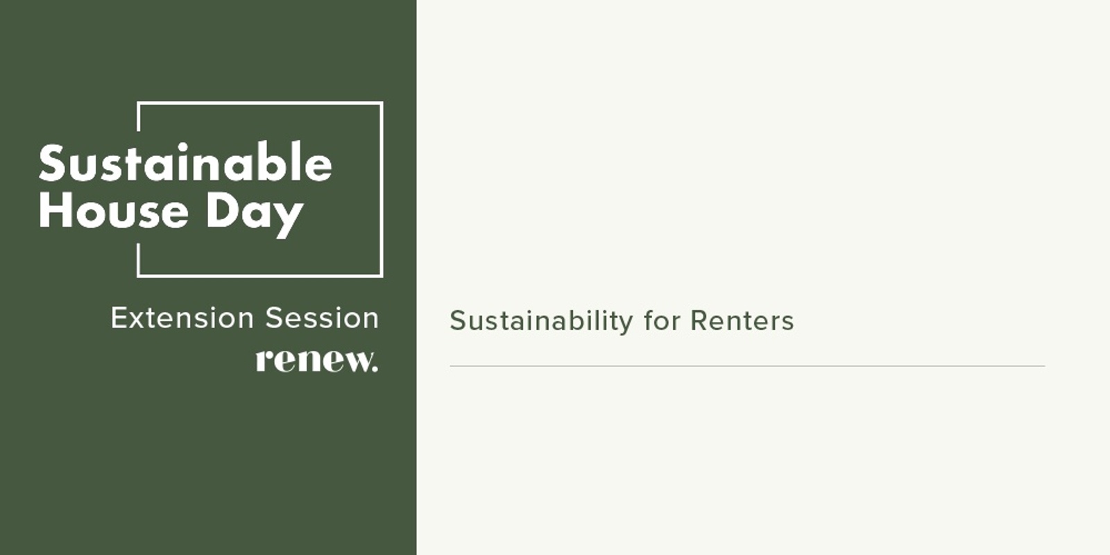 Banner image for Sustainability for Renters