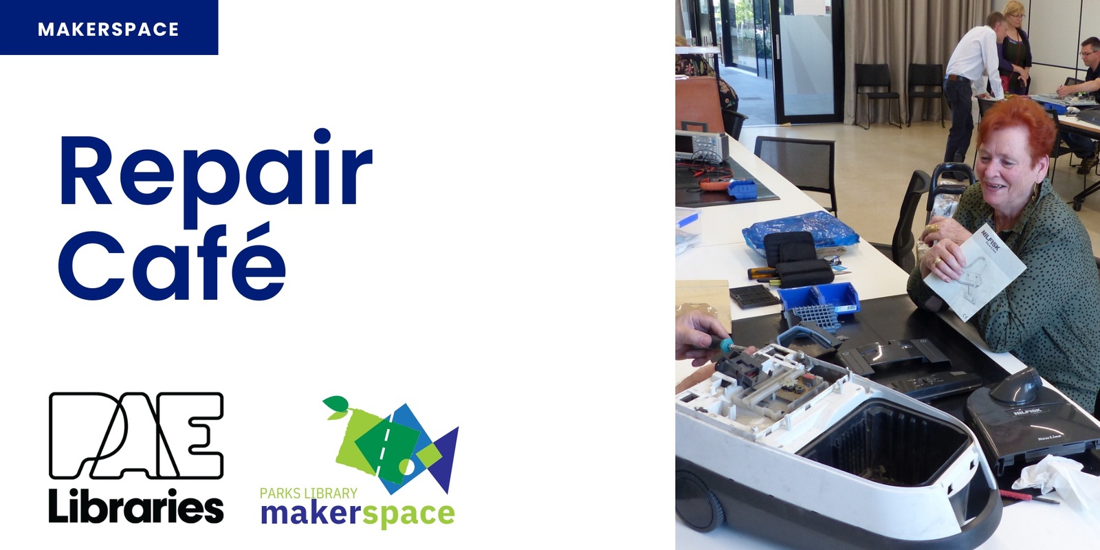 Banner image for Parks Library Repair Cafe