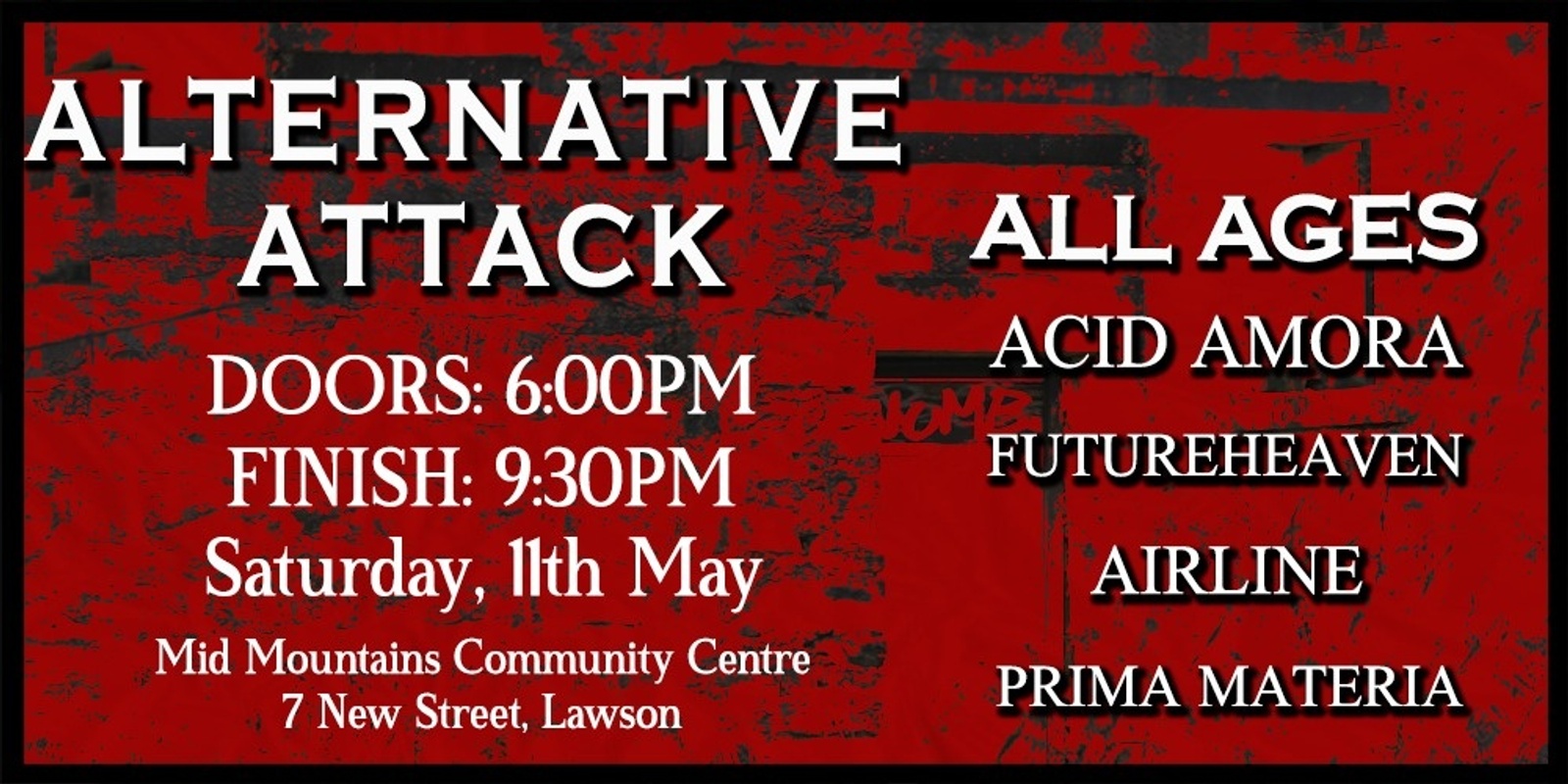 Banner image for ALL AGES // ALTERNATIVE ATTACK \\ YOUNG NERVE RECORDS DEBUT SHOW
